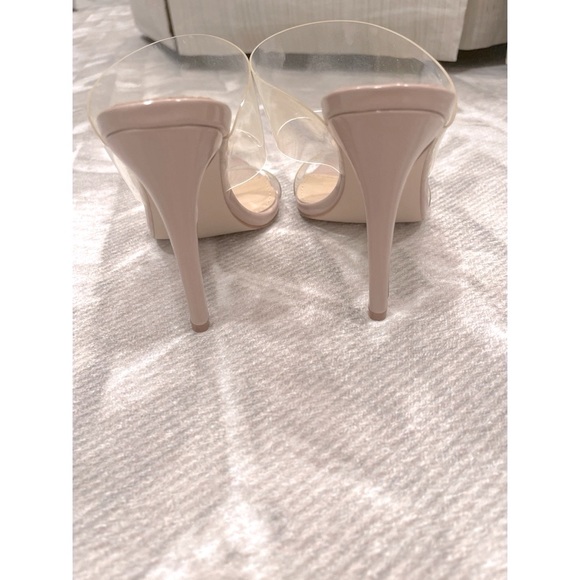 New Vivianly Clear Nude Pointy Toe Heels - Picture 8 of 14